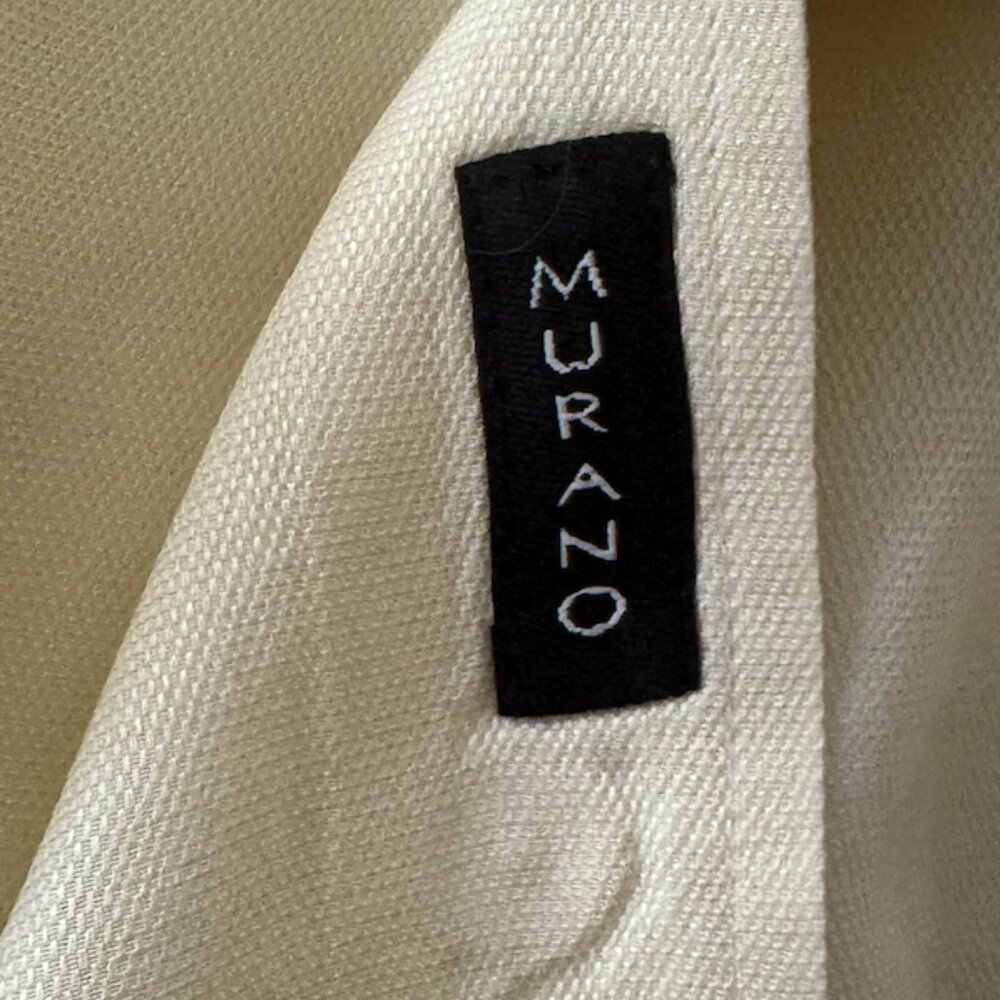 Men's Murano Yellow 100% Silk Button up Short Sleeve Shirt - Picture 2 of 5